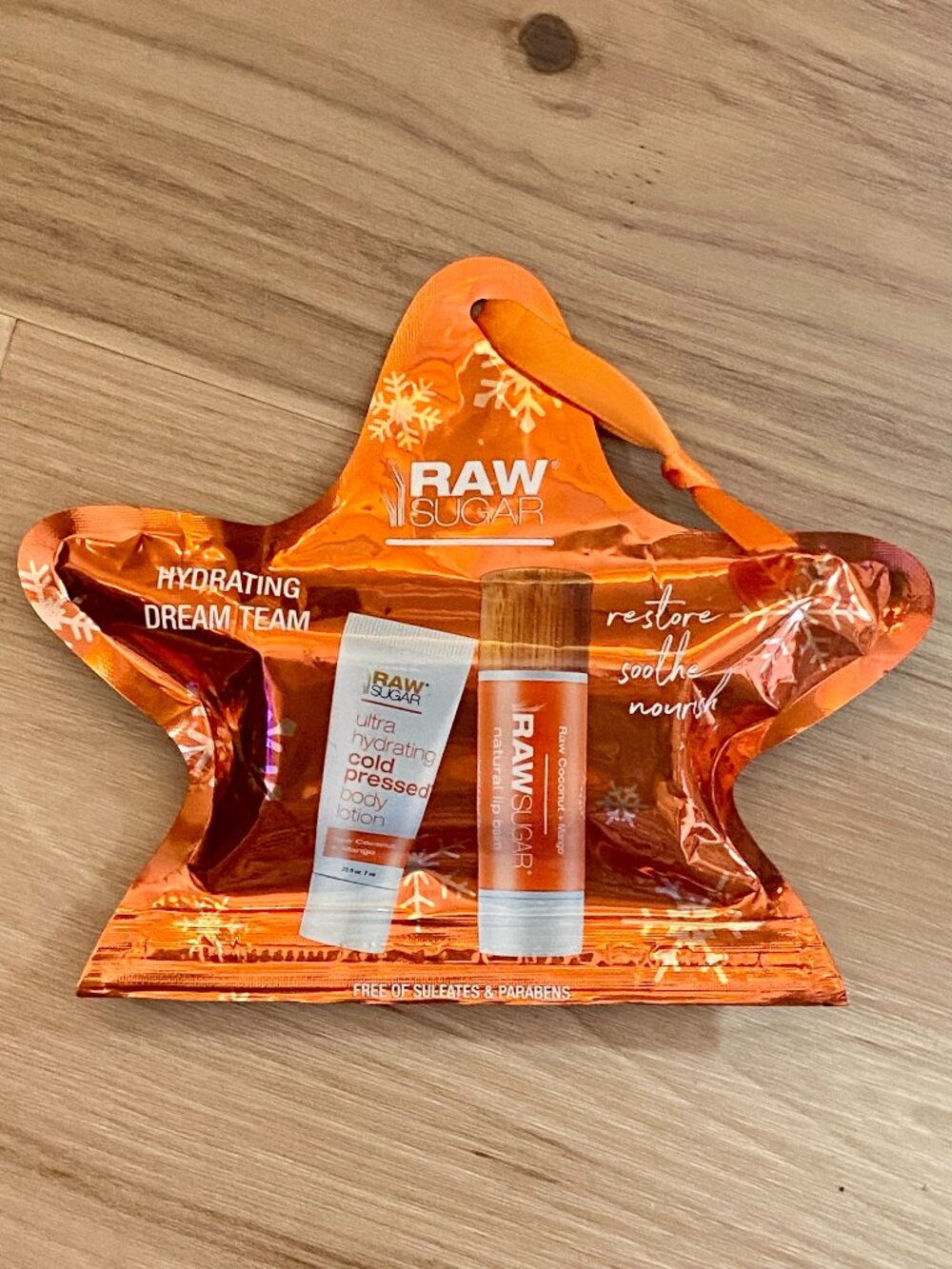 Raw Sugar Lip Balm & Body Lotion Set - Raw Coconut + Mango 0.25 oz Each